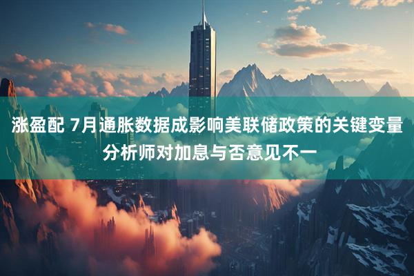 涨盈配 7月通胀数据成影响美联储政策的关键变量 分析师对加息与否意见不一
